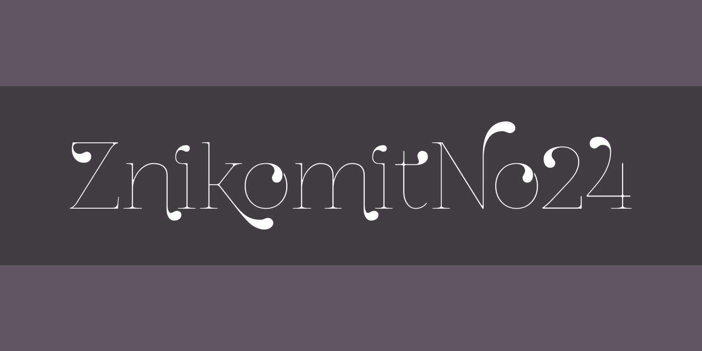 Пример шрифта ZnikomitNo24 #1